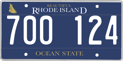 RI license plate 700124