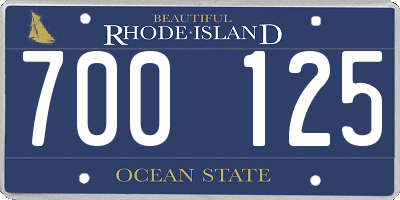 RI license plate 700125