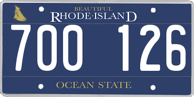 RI license plate 700126