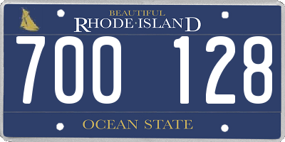 RI license plate 700128