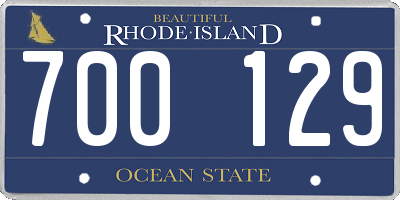 RI license plate 700129
