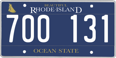 RI license plate 700131