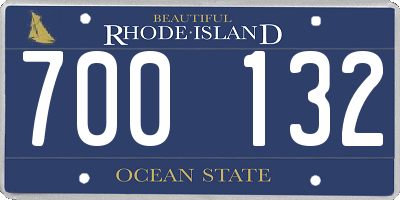RI license plate 700132