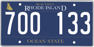 RI license plate 700133