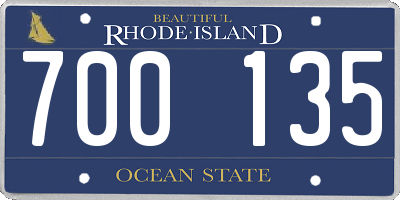 RI license plate 700135