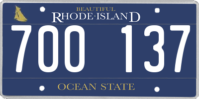 RI license plate 700137