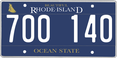 RI license plate 700140