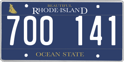 RI license plate 700141