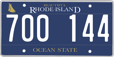 RI license plate 700144