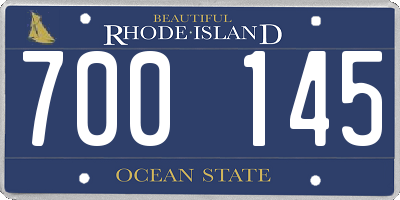 RI license plate 700145
