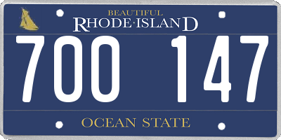 RI license plate 700147
