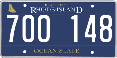 RI license plate 700148