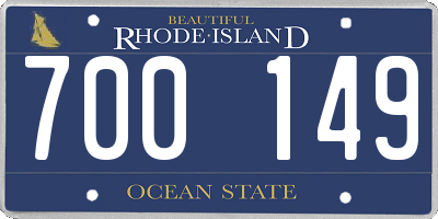 RI license plate 700149