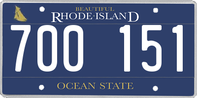 RI license plate 700151