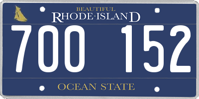 RI license plate 700152