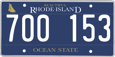 RI license plate 700153