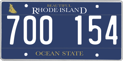 RI license plate 700154