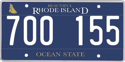 RI license plate 700155