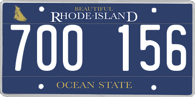RI license plate 700156