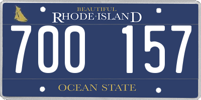 RI license plate 700157