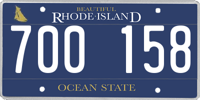 RI license plate 700158
