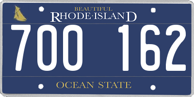 RI license plate 700162