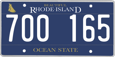 RI license plate 700165