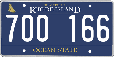RI license plate 700166