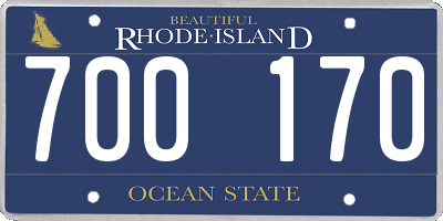 RI license plate 700170