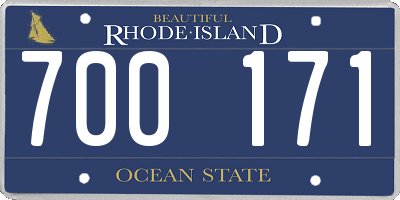 RI license plate 700171