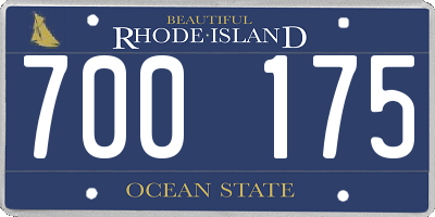 RI license plate 700175