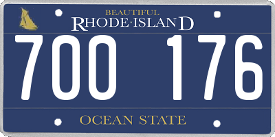 RI license plate 700176