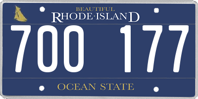 RI license plate 700177