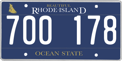 RI license plate 700178
