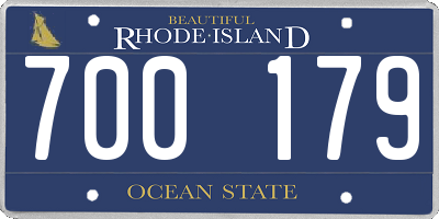 RI license plate 700179
