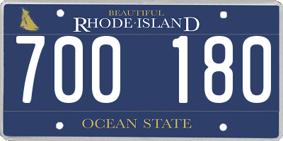 RI license plate 700180