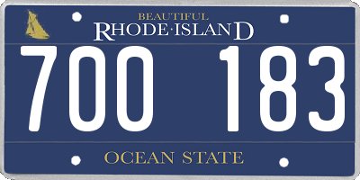RI license plate 700183