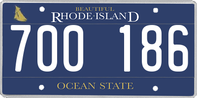 RI license plate 700186