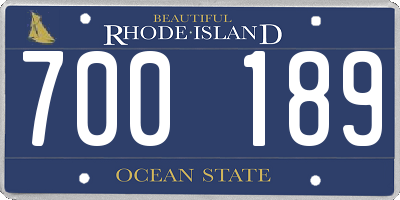 RI license plate 700189