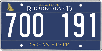 RI license plate 700191