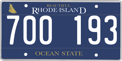 RI license plate 700193