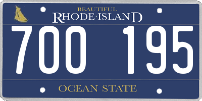 RI license plate 700195