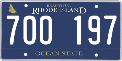 RI license plate 700197