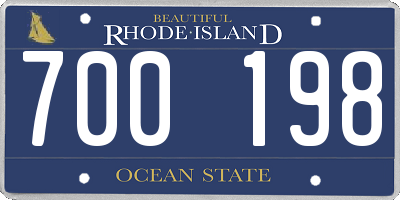 RI license plate 700198
