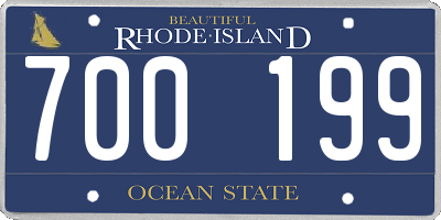 RI license plate 700199