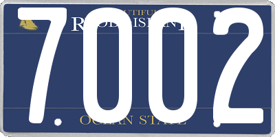 RI license plate 7002