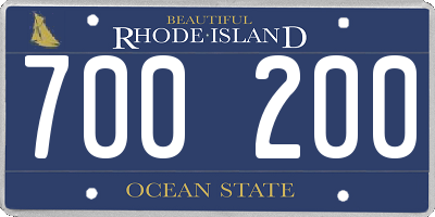 RI license plate 700200