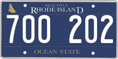 RI license plate 700202