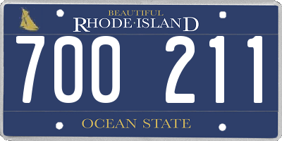 RI license plate 700211