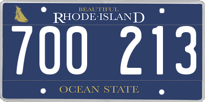 RI license plate 700213